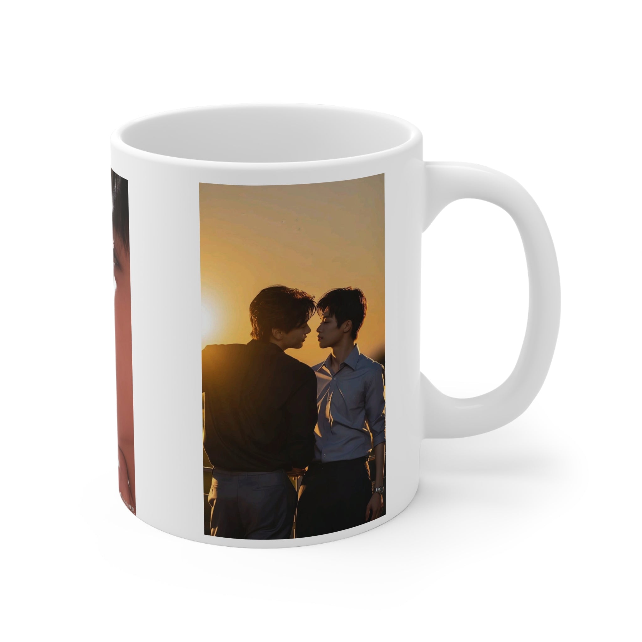 Tian-Ziyu Romantic Duo Ceramic Mug – Sakura Pair Studio Exclusive Coffee Cup, 11oz